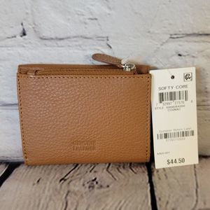 GIANI BERNINI Women's Brown Leather Strapless Trifold Wallet 